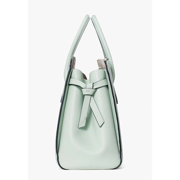 New Kate Spade Knott Pebble Leather Large Satchel Leather Chrystal Blue - Picture 8 of 8